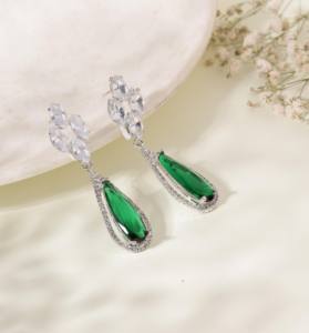 ต่างหูอินเทรนด์, ต่างหูห้อย, ต่างหูหินสี, ต่างหูเสน่ห์และดีไซน์เนอร์, ชุดปาร์ตี้, ต่างหูแฟชั่นสำหรับผู้หญิง - Product Image 2