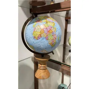 الكرة الأرضية الدوارة مع الخشب التعليمية والزينة العالمي للطلاب ديكور المنزل مكتب مدرسة طاولة عنصر هدية