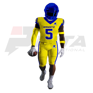 Conjuntos de Camisetas y Pantalones de Fútbol Americano Personalizados al por Mayor, con Mangas Cortas, Transpirables, 100% Poliéster, para Uniformes de Equipo Personalizados - Product Image 2