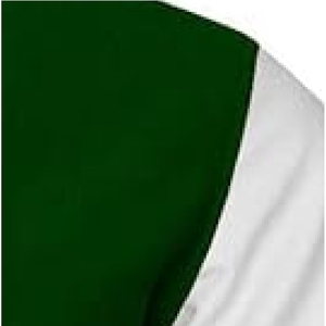 <b>Men</b>’s Classic green and <b>white</b> Varsity <b>Jacket</b> Authentic Athletic Letterman with Contrast <b>White</b> Leather Look Sleeves - Product Image 5