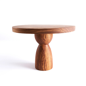 Support à gâteau en bois de qualité unique avec dôme en verre Support à gâteau en bois fait main de concepteur avec dessus en verre - Product Image 6