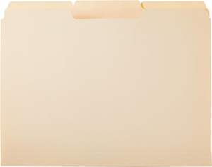 ile Carpetas con pestañas para archivar, pestaña de corte 1/3, posiciones surtidas, 8.5x11 pulgadas, tamaño carta, Manila, paquete de 100 - Product Image 3