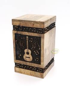 Urna de cremación para funerario, suministros funerarios de calidad prémium para cenizas de adultos, urna de diseño de guitarra adecuada para el cementerio - Product Image 2