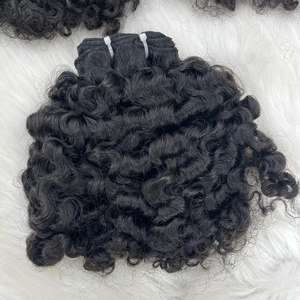 Gros noir birman naturel droit français Curl trame de cheveux grand Stock de haute qualité 100% vierge vietnamien brut Transparent - Product Image 5
