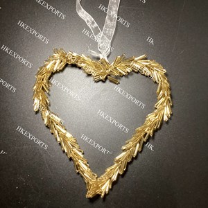 Adornos colgantes con cuentas multicolores en forma de corazón decoraciones festivas navideñas hechas a mano - Product Image 5