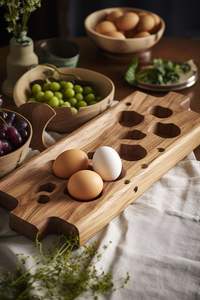 ที่ใส่ไข่ไม้สำหรับห้องครัวฟาร์มและตลาดเครื่องครัวถาดไข่สำหรับเก็บไข่ที่ปลอดภัย - Product Image 3