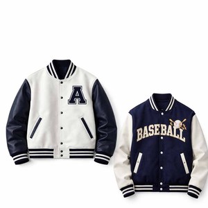 Veste bomber universitaire en cuir de haute qualité, broderie en chenille, style streetwear, pour hommes, personnalisable, séchage rapide, respirante - Product Image 3