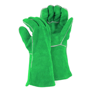 Gants de sécurité en cuir de vachette industriel lourd de haute qualité résistants à la chaleur et protection des mains pour les soudeurs - Product Image 4