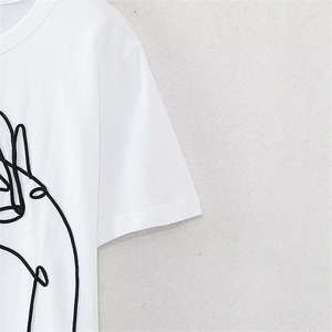 Usine en gros personnalisé à manches courtes coton couleur unie col rond femmes t-shirt femmes logo personnalisé o-cou t-shirts - Product Image 2