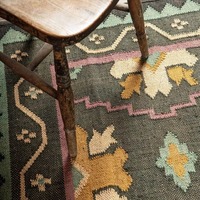Mehrfarbige natürliche Jute wolle Jute lappen Hand gewebter Dhurrie Wende-Teppich für Büro Schlafzimmer Tür im Freien Wasch bar für Zuhause