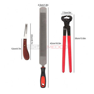 Kit d'outils de soin des sabots de cheval en acier inoxydable allemand réutilisable, best-seller, râpe pour maréchal-ferrant, toilettage équin, durable - Product Image 4