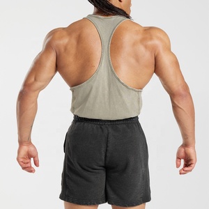 Poliéster Absorbe la humedad Muscle Athletic Fitness Wear Stringer Workout Logotipo personalizado Hombres Gym Tank Top para hombres - Product Image 6