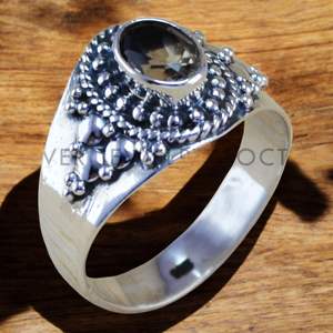 Bague en pierres précieuses citrine taille ovale en argent sterling 925 bijoux fins faits à la main prix de gros accessoires pour hommes et femmes - Product Image 1