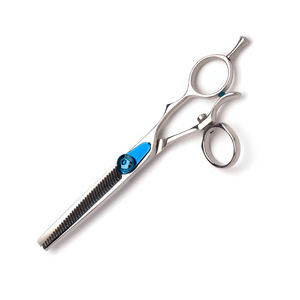 Tijeras de adelgazamiento de cabello de peluquero de acero alemán duraderas de 6,5 \ "con tijeras de pulido de acabado R ajustables con cuchillas afiladas - Product Image 4