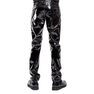 Pantalon à la mode en cuir véritable de haute qualité pour hommes, pantalon en peau de mouton de couleur verte, nouveau style 2023 - Product Image 2