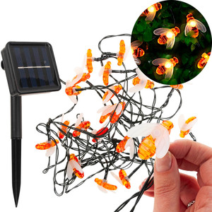TG71285 Garland <b>Solar</b> <b>Lights</b> Bee <b>Light</b> Set 20 LED Garden Bees - Product Image 2