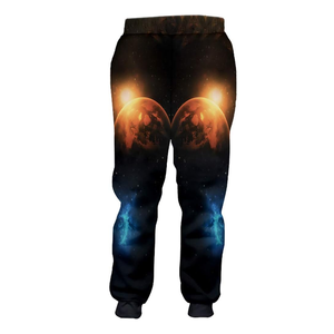 MOQ bajo secado rápido ligero sublimación Jogger pantalones 100% poliéster estampado gimnasio desgaste diseño personalizado Pantalones - Product Image 2