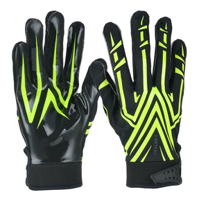 Pro American Football Receptor Guantes Golden Youth Adult Logotipo personalizado Cómodo Antideslizante Portero Cierre de muñeca Hecho Pakistán - Product Image 2