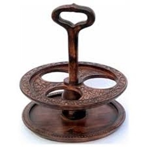 Soporte de Madera de un Solo Nivel para Vasos y Tazas, Tipo de Pie, No Plegable, Multifuncional, Diseño Atractivo, Decorativo para Restaurantes - Product Image 1