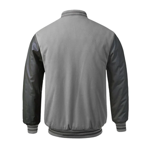 New Arrival <b>Men's</b> Plus Size Varsity <b>Jacket</b> Customized Design Solid Color Stand Front 100% Cotton Comfortable College <b>Baseball</b> - Product Image 2
