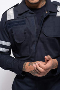 Overol de Alta Visibilidad 100% Algodón Twill, Ropa de Trabajo de Seguridad Reflectante, Uniforme Industrial para Fábrica, Construcción, Petróleo y Gas - Product Image 2