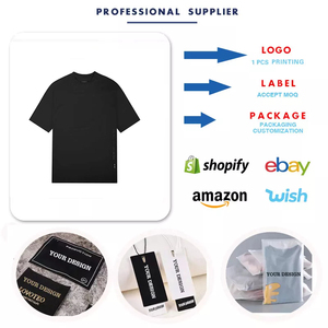 เสื้อยืดลำลองผู้ชาย ผลิตในปากีสถาน ผ้าฝ้าย 100% คุณภาพสูง ระบายอากาศได้ดี ดีไซน์ไหล่ตก ทรงหลวม สีพื้น - Product Image 2