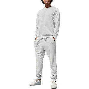 Survêtements de sport en coton 100% pour hommes, sweat-shirt et pantalon, ensemble de survêtement personnalisé, sport décontracté - Product Image 6