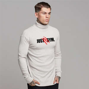 Camiseta Deportiva de Manga Larga para Hombre, OEM/ODM, Ajustada, de Secado Rápido, Tejida, para Gimnasio, Ejercicio, Fitness y Culturismo - Product Image 2