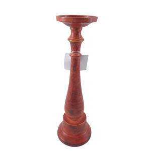 Bougeoir en bois décoratif de mariage Bougeoir en bois orange pour la décoration de mariage et d'hôtels en vrac - Product Image 1