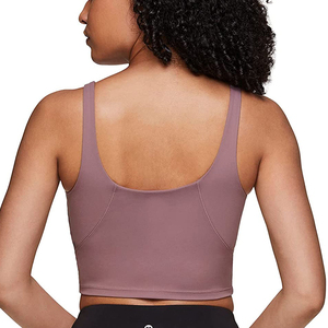 OEM vente en gros femmes soutien-gorge de sport sans couture compression Yoga Gym course vêtements de fitness rembourré à bretelles Logo personnalisé soutien-gorge de haute qualité - Product Image 2