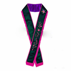 Ceinture en tissu faite à la main la plus vendue avec dentelle brodée en fil décoré accessoire uniforme maçonnique Regalia - Product Image 4