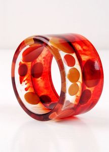 Joyería de moda resina acrílico pulsera brazalete exagerado deslumbrante Multicolor ancho Irregular cuadrado acrílico pulseras mujeres - Product Image 3