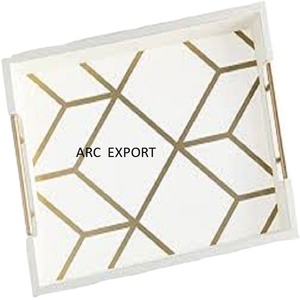 Classic Design White Brass Decorative <b>Tray</b> New Style <b>Large</b> Unique Modern Designing Ware Latest Designing Stylish <b>Tray</b> for Sale - Product Image 1