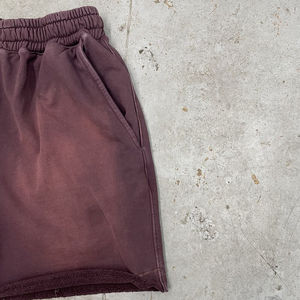 Pantalon court d'été Active Wear Blank Jogging Vintage Distressed Acid Washed Sports Shorts pour hommes - Product Image 6