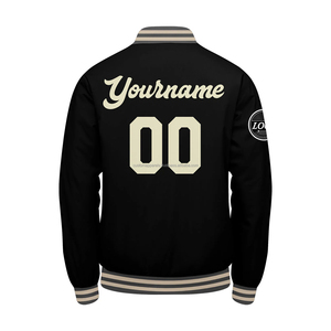 Custom Classic School Style Men's Summer Breathable Windproof <b>Varsity</b> <b>Jacket</b> MCACVJ28 Embroidered Logos Stand Collar Wool - Product Image 3