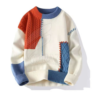 Meilleures ventes de pulls surdimensionnés pour hommes de haute qualité à séchage rapide avec une couleur unique et un col rond pour l'hiver - Product Image 1