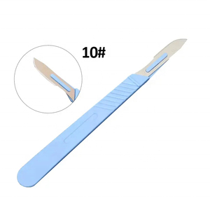 Juego de Instrumentos de Cuchillo Quirúrgico Manual de Acero al Carbono DAUD MED INTERNATIONAL, Modelo 10r, para Cirugía Laparoscópica, Hoja de Bisturí Número 3 y Número 4 - Product Image 5