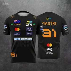 Camiseta de Manga Corta Estilo Racing para Lando Norris NO.4 2025, Ropa Deportiva Transpirable para Deportes Extremos y Fútbol - Product Image 3