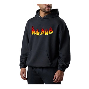 OEM/ODM 100% coton hommes sweats à capuche et sweat-shirts logo brodé personnalisé vêtements décontractés d'hiver 450 GSM pulls à capuche pour hommes - Product Image 3