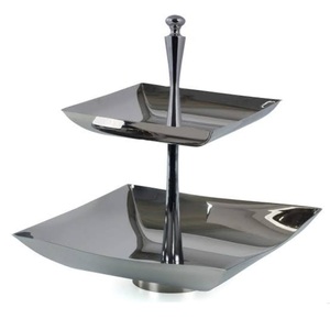 Top Trending Customized Cup Cake Stand Handmade Design Hot Selling Nickel Finished top Black Metal Cake Stand - Product Image 4