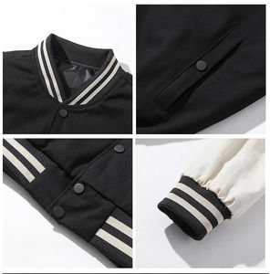 Chaquetas universitarias transpirables de secado rápido personalizadas, nuevas chaquetas de cuero de invierno a la moda, decoración de piel, fabricación de parches de etiquetas personalizadas - Product Image 6