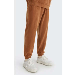 Top show personalizado pierna ancha 3D Puff estampado de gran tamaño holgado algodón pierna recta sudor pantalones apilados Jogger pantalones de chándal para hombres - Product Image 5