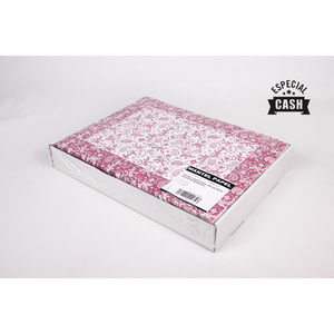 Mantel de Papel Profesional con Estampado Borgoña Cachemir, Blanco, 30x40cm, 45gsm, 500 Unidades, B2B - Product Image 1