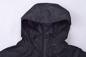 เสื้อกันลมมีฮู้ดสำหรับผู้ชายผ้าฝ้าย100% ระบายอากาศได้ดีมีโลโก้ตามสั่ง - Product Image 4