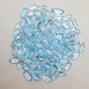 Topacio azul cielo natural de calidad AAA, facetado en forma de marquesa, 6x3 mm, piedra preciosa suelta para la fabricación de joyería, venta al por mayor. - Product Image 5