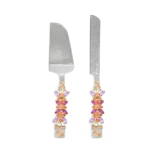 Suministros de decoración de pasteles indios de grado superior, juego de servidor de cuchillo de pastel de acero inoxidable con encaje de diamantes de imitación para mesa de fiesta de boda usada - Product Image 3