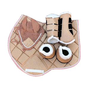 Juego de Almohadillas para Silla de Montar Personalizables, 4 Piezas, Material de Poliéster, Marca Personalizada, Equipo de Montar Cómodo, Forro de Tela, Duradero - Product Image 1