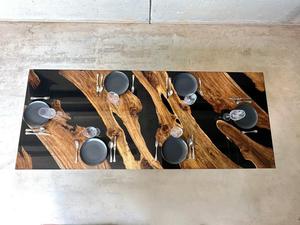 Dalle de table à bord vif de haute qualité bois de Suar grande dimension époxy naturel Table à manger de style moderne Table de réunion - Product Image 4