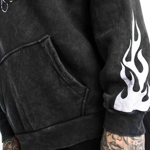 Personnalisé décontracté lavage à l'acide personnalisé hommes lavage à l'acide sweats à capuche vente chaude léger lavage à l'acide à capuche - Product Image 3