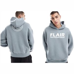 Men's 100% Organic Cotton Pullover Hoodie High Quality Thick Heavyweight Oversized Streetwear Solid Pattern Sweatshirt - Product Image 1